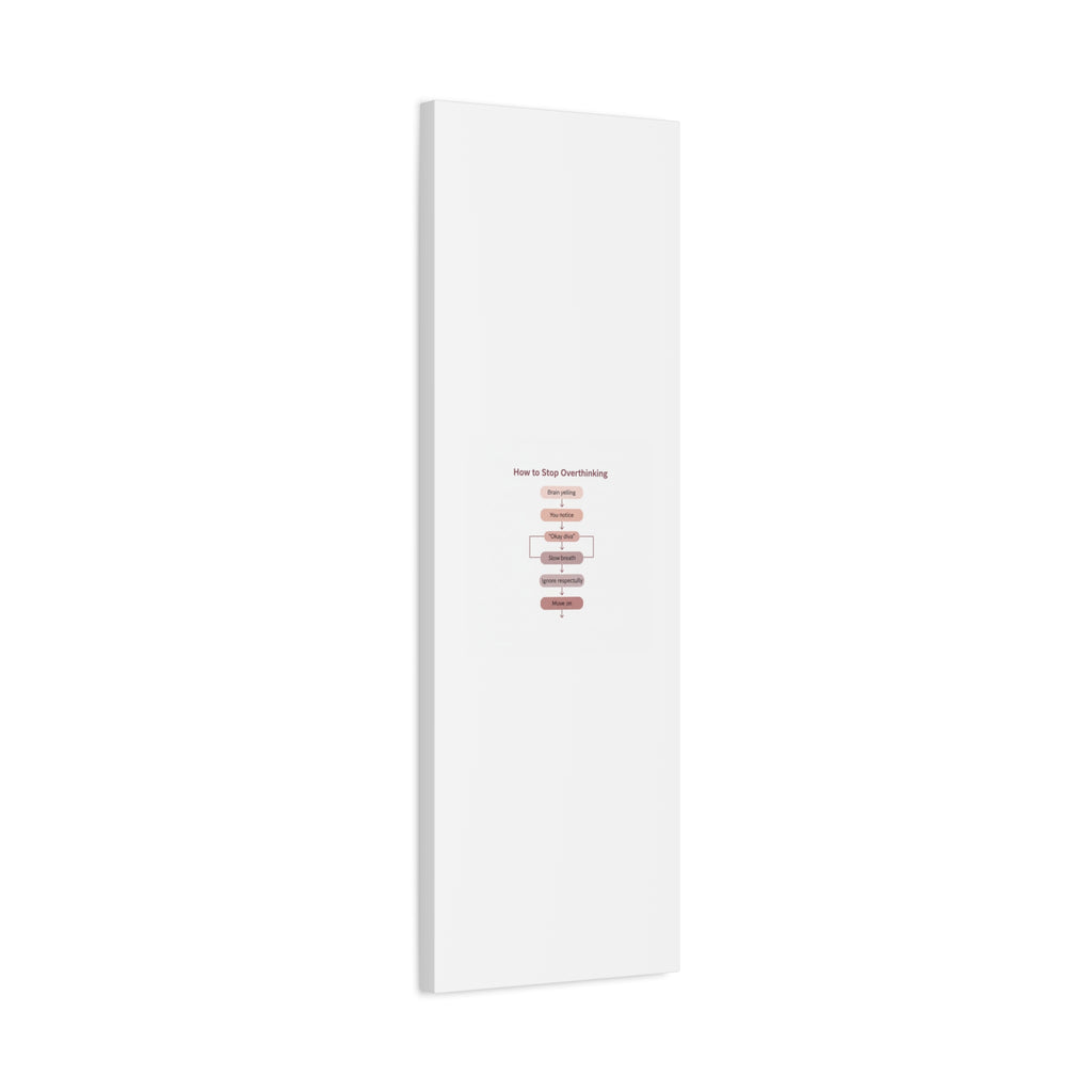 How to Stop Overthinking Canvas, Graphic Diagram Flowchart, Nerd Humor