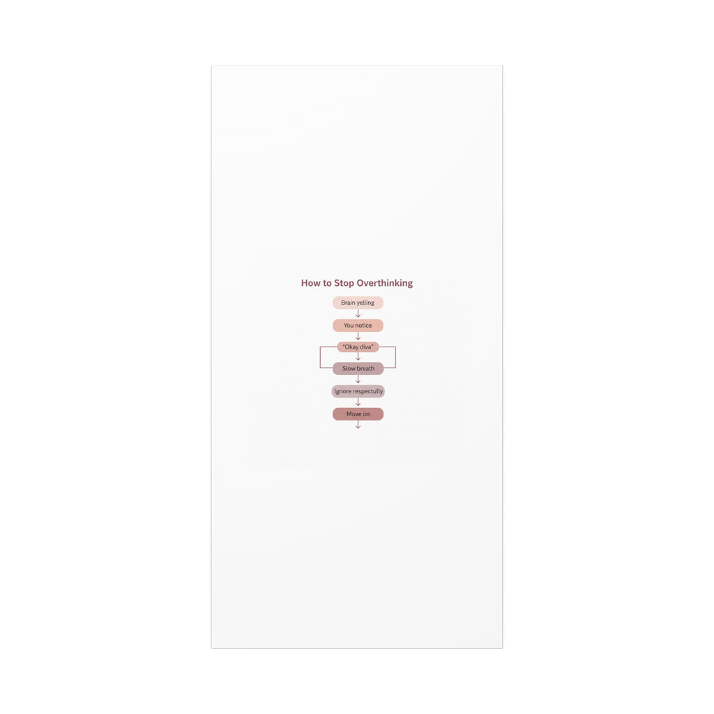 How to Stop Overthinking Canvas, Graphic Diagram Flowchart, Nerd Humor