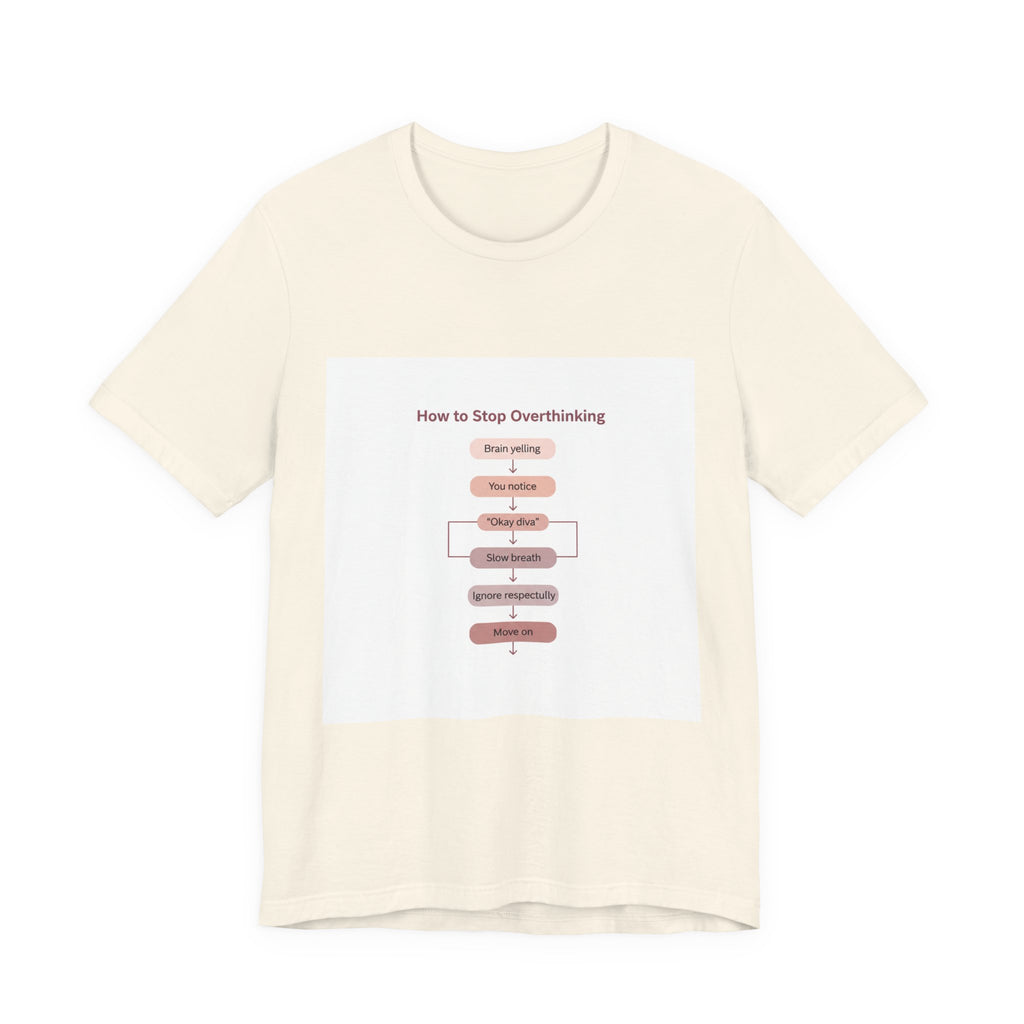 How to Stop Overthinking Flowchart Tee | Chart Humor, Nerd Diagram Shirt