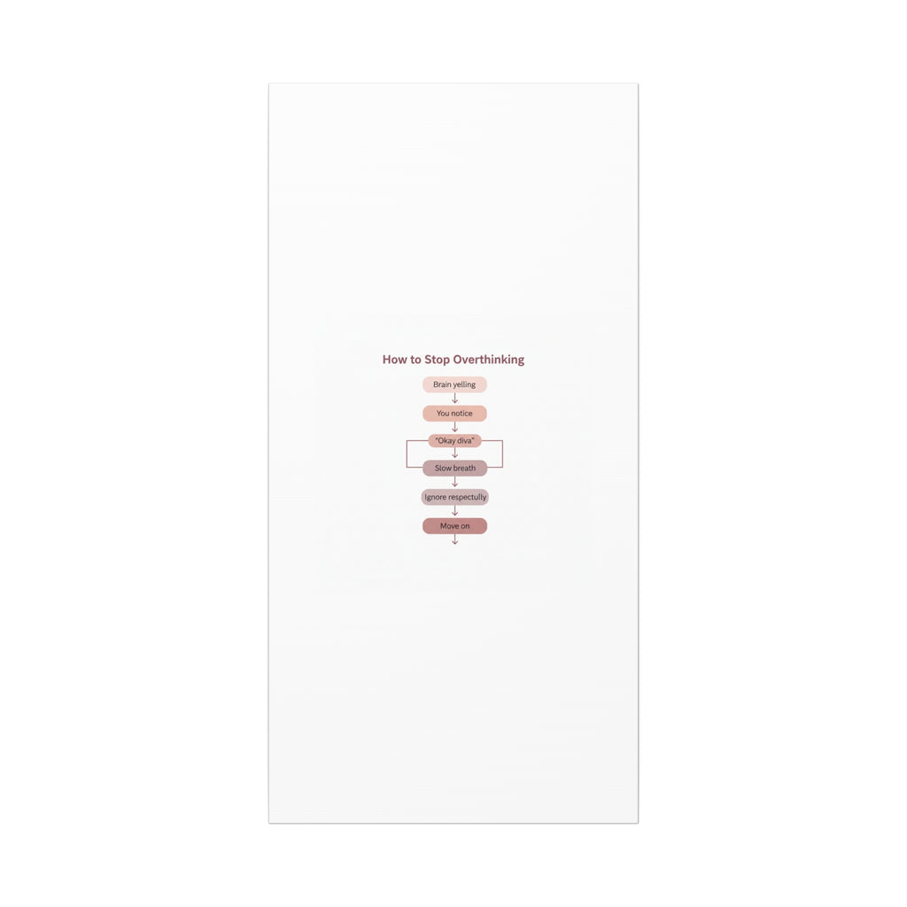 How to Stop Overthinking Canvas, Graphic Diagram Flowchart, Nerd Humor