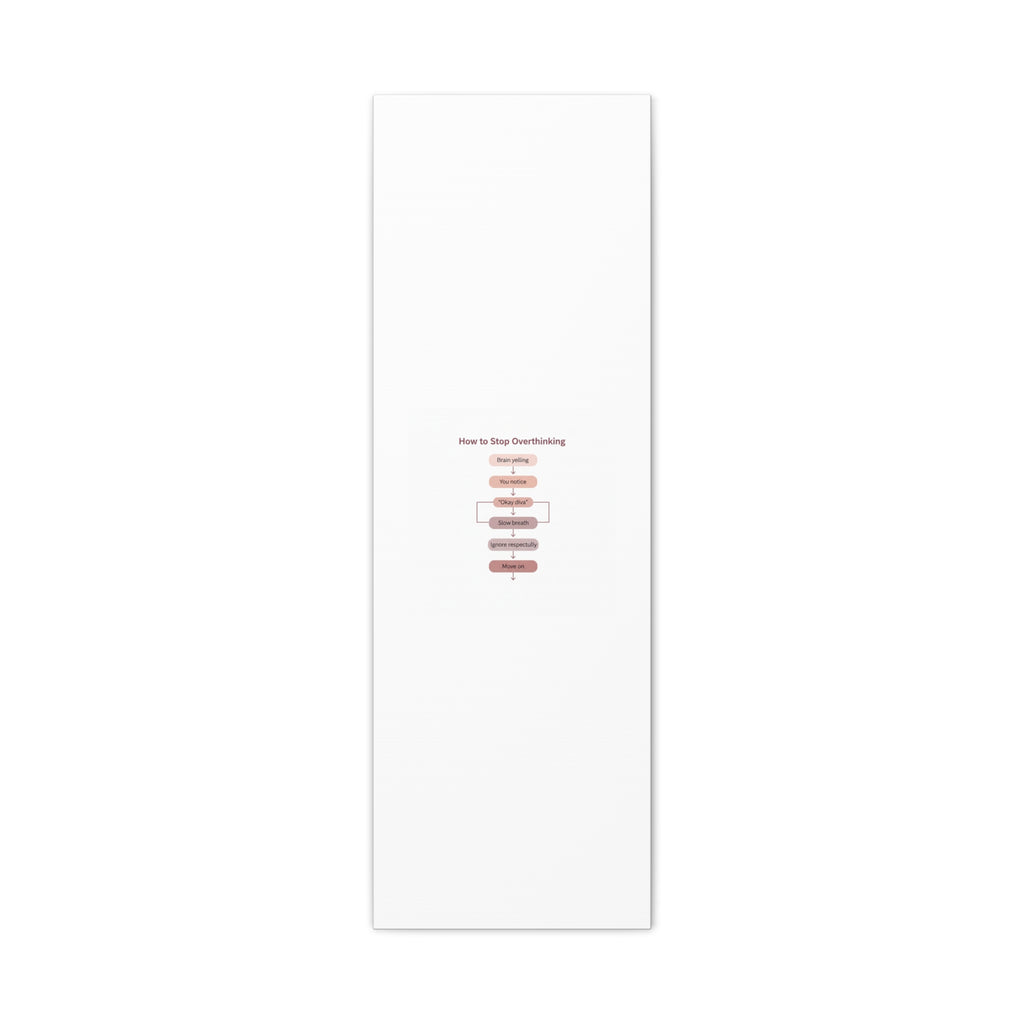 How to Stop Overthinking Canvas, Graphic Diagram Flowchart, Nerd Humor