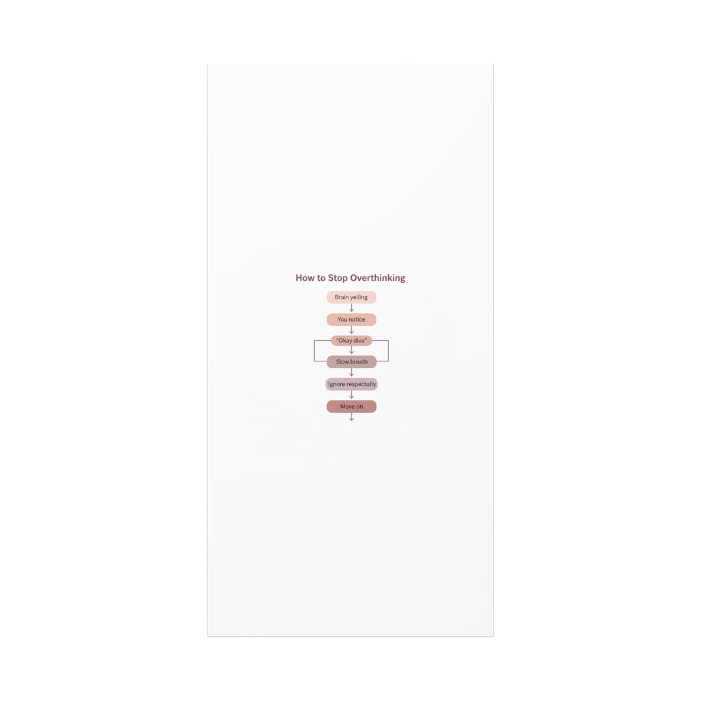 How to Stop Overthinking Canvas, Graphic Diagram Flowchart, Nerd Humor